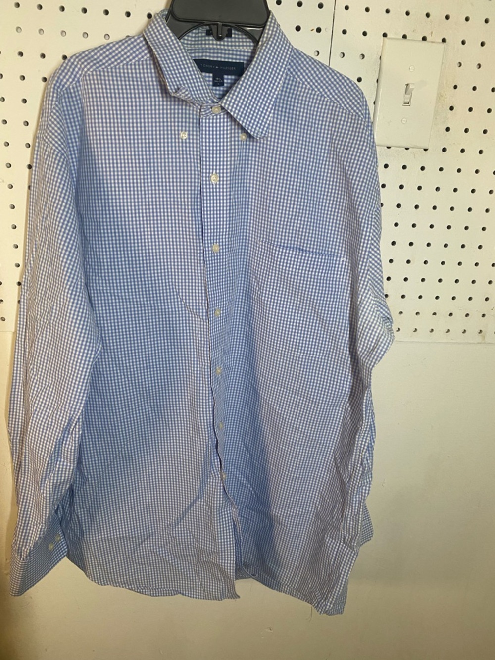 Tommy Hilfiger Navy and White Gingham Dress Shirt - Picture 3 of 7